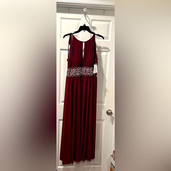 R&M Richards Dresses Nwt Long Formal Dress With Beaded Waist Band